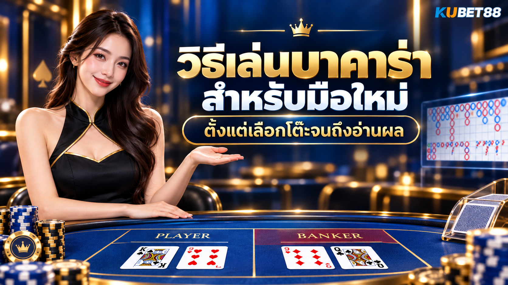 วิธีเล่นบาคาร่า สำหรับมือใหม่ ตั้งแต่เลือกโต๊ะจนถึงอ่านผล