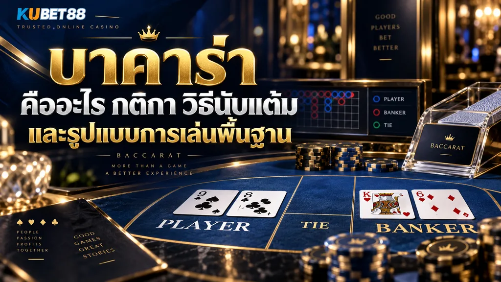 บาคาร่า คืออะไร กติกา วิธีนับแต้ม และรูปแบบการเล่นพื้นฐาน