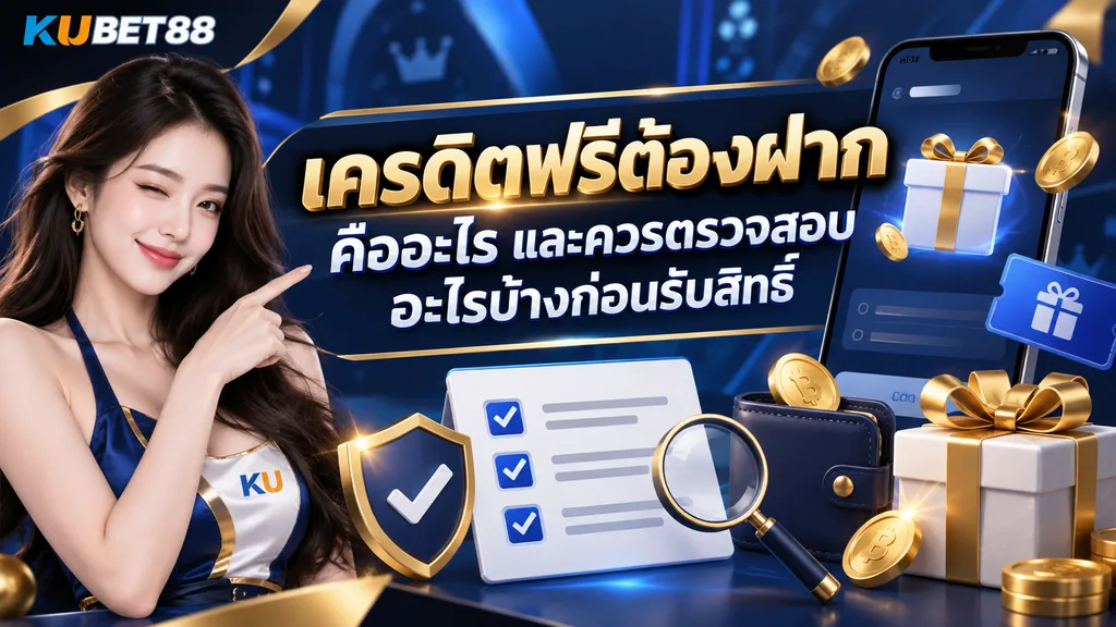 เครดิตฟรีต้องฝาก คืออะไร และควรตรวจสอบอะไรบ้างก่อนรับสิทธิ์