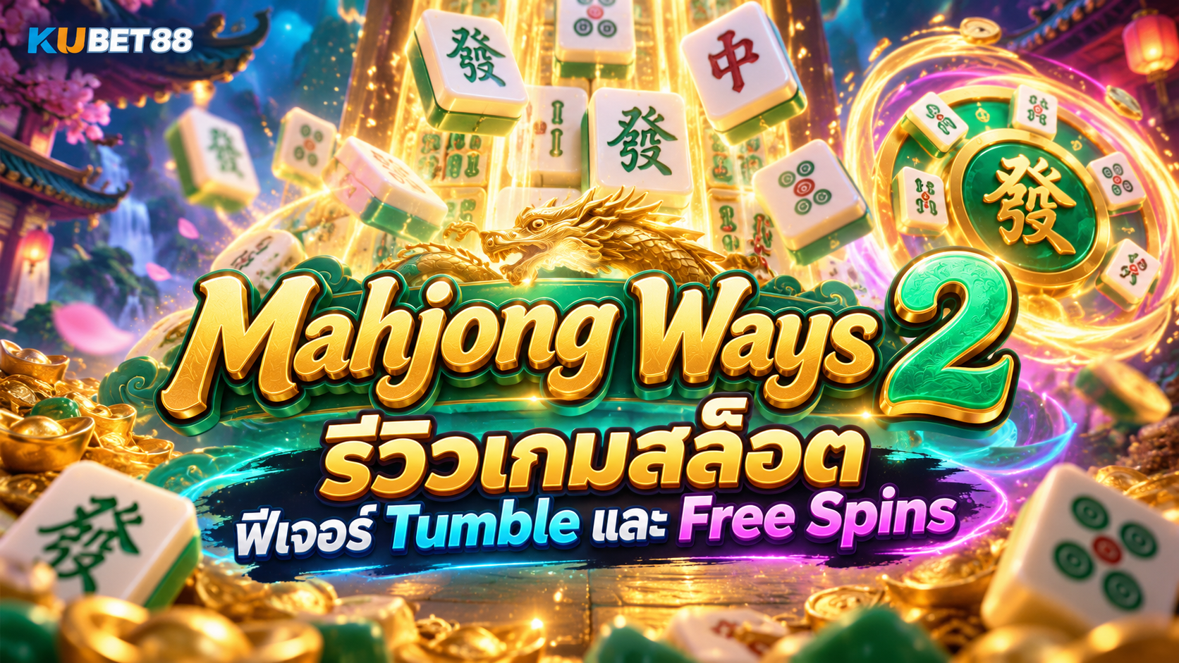 Mahjong Ways 2 รีวิวเกมสล็อต ฟีเจอร์ Tumble และ Free Spins