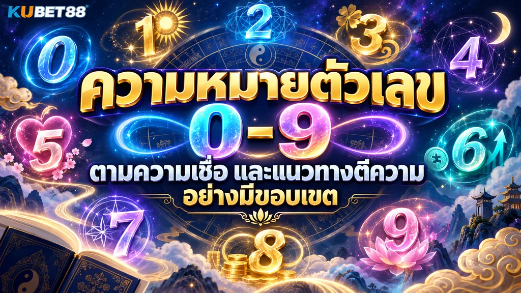 ความหมายตัวเลข 0-9 ตามความเชื่อ และแนวทางตีความอย่างมีขอบเขต
